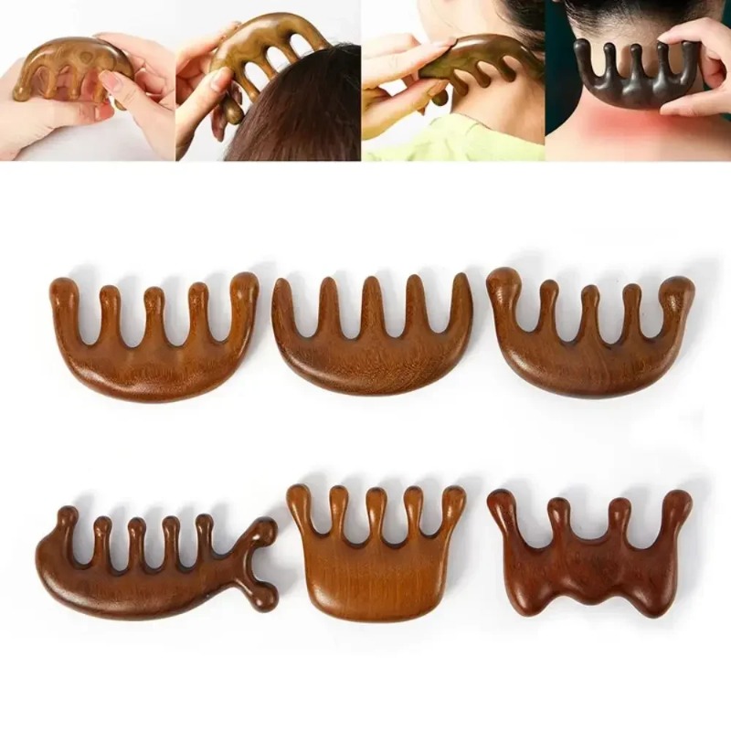 Detangling Wide Comb - Gua Sha Massagekamm mit breiten Zähnen,