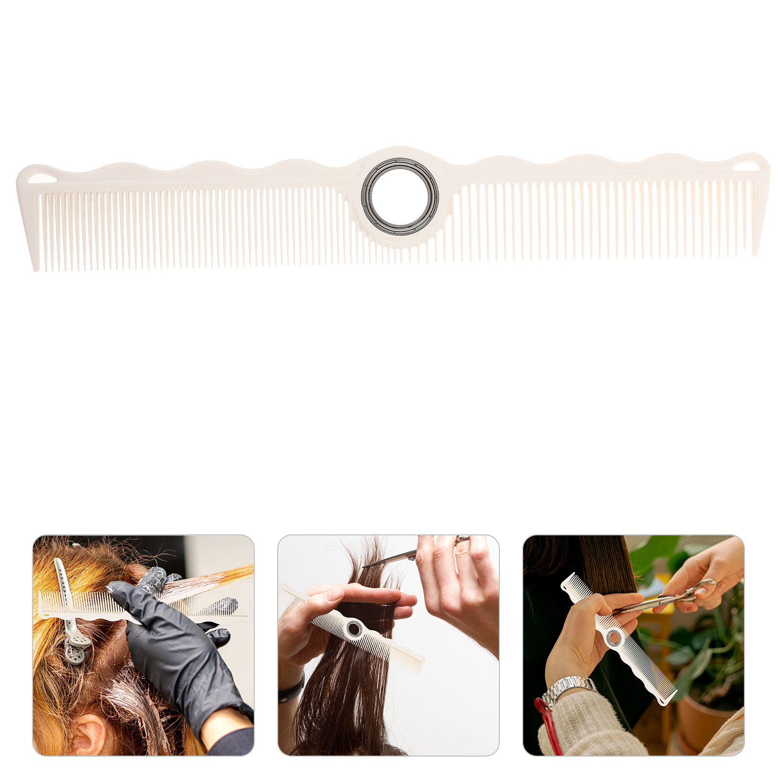 Detangling Wide Comb - Drehbarer Friseurkamm mit feinen Zähnen für