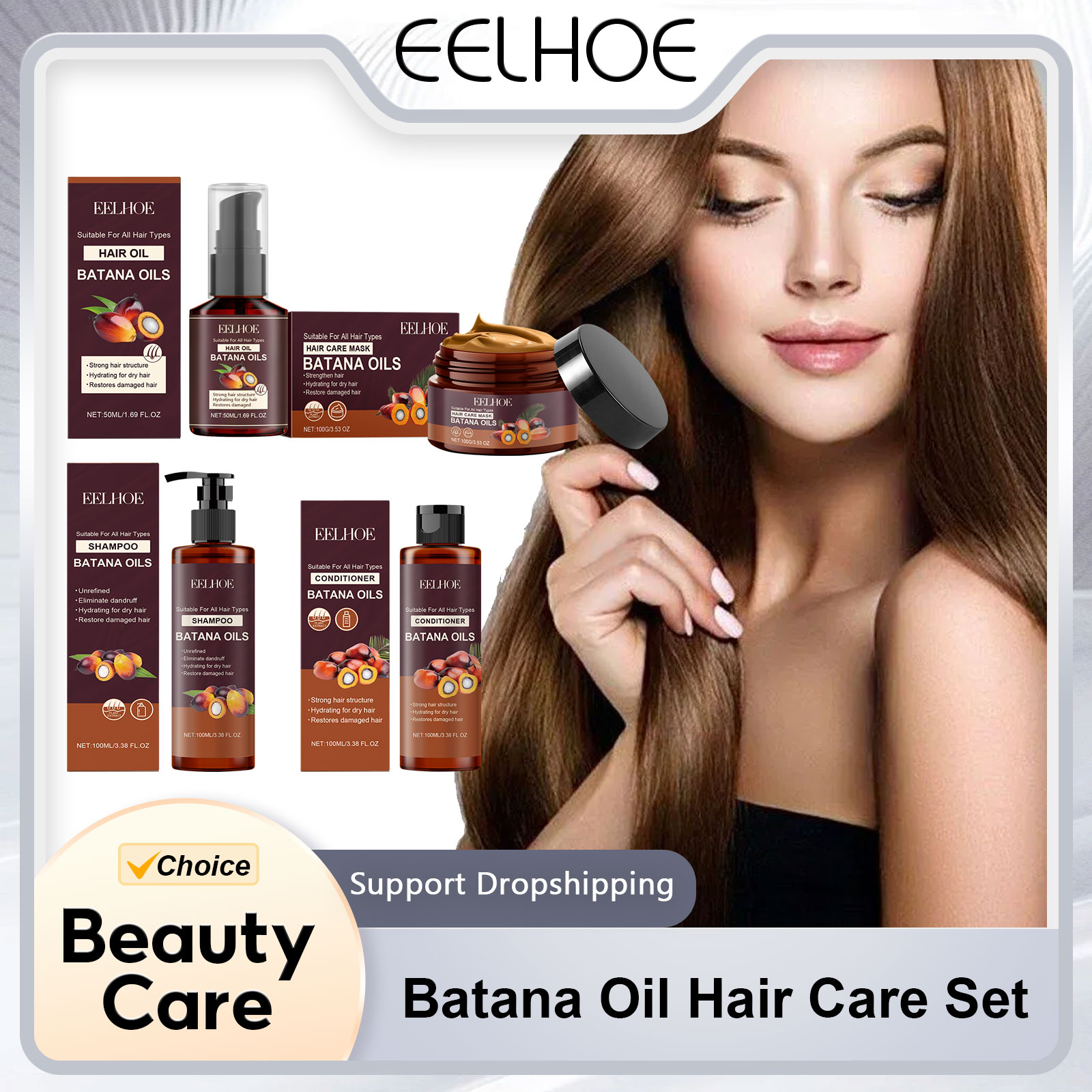 Hair Care Vitamin E - Batana Oil Haarpflegeset, nährend, stärkt die