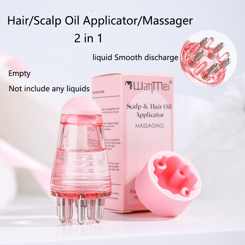 Hair Care Oil - Leerer 6 ml Kopfhaut-Applikator, Mini-Kopfmassagegerät, Rollerball-Bürste