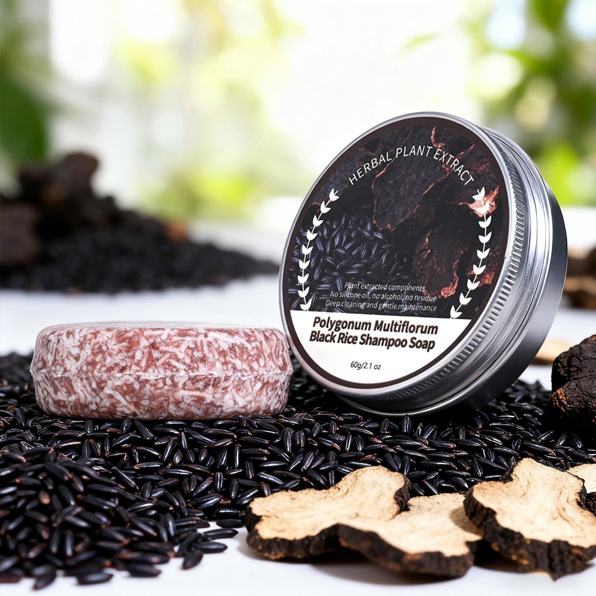 Hair Care With Rice Water - Natürliche pflanzliche Polygonum Multiflorum Bio-Shampoo- und