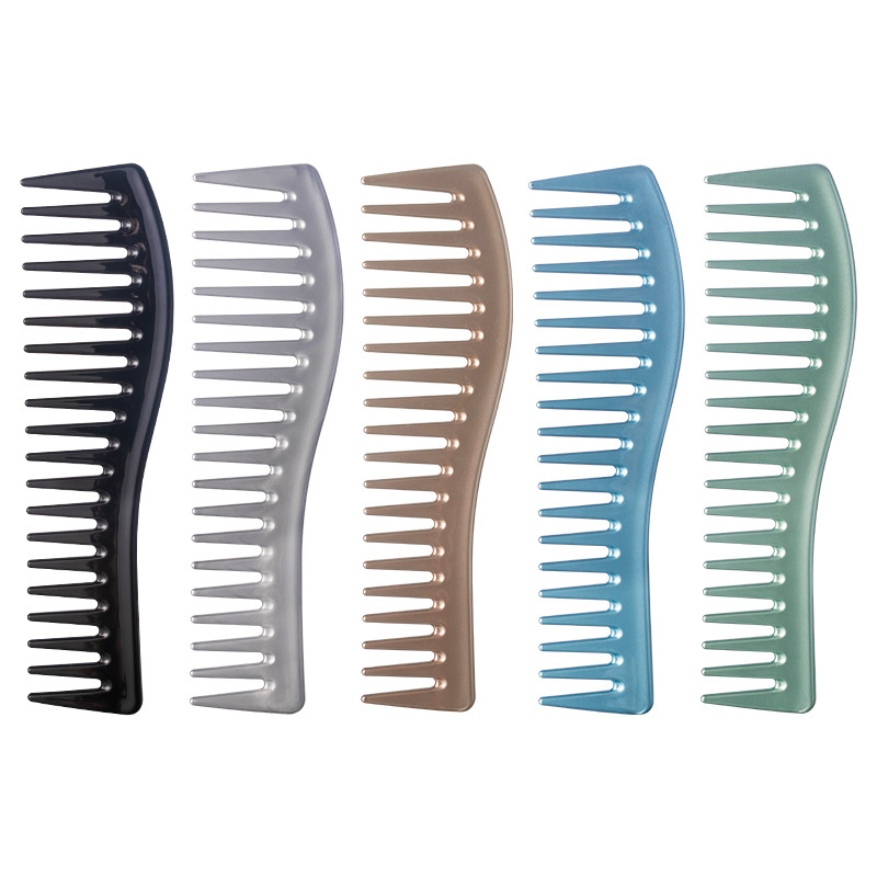Detangling Wide Comb - Gebogener Haarkamm mit Haifischzähnen, Spritzlackierverfahren, Geeignet
