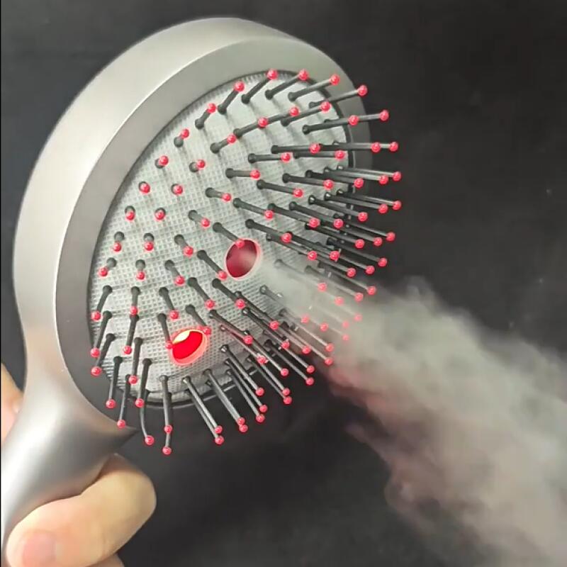 Hair Care Oil - Digitaler elektrischer Vibrations-Rotlicht-Massagekamm Haarpflege-Sprühkamm Ätherisches Öl