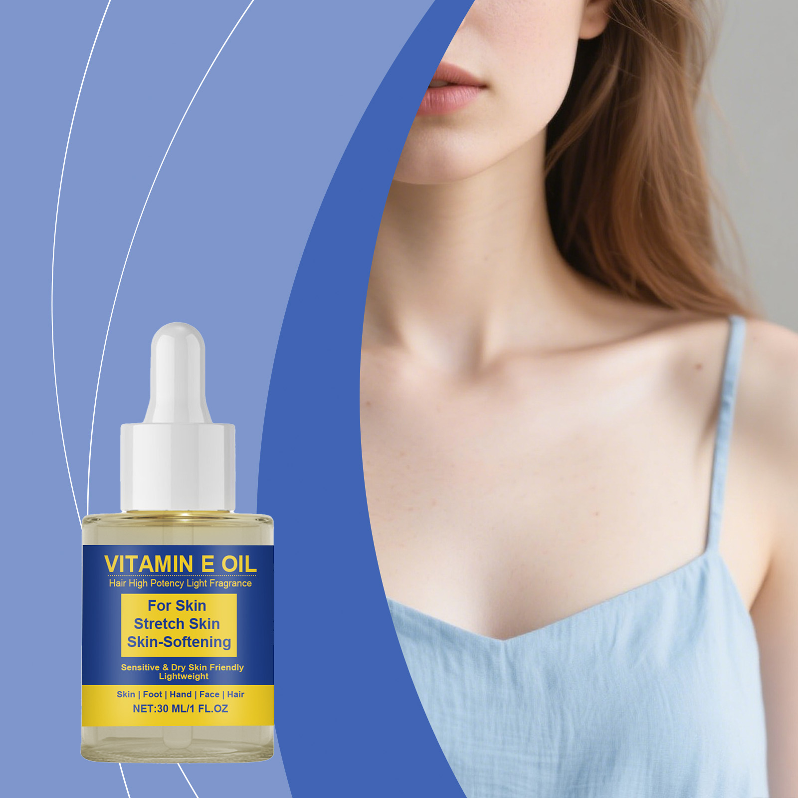 Hair Care Vitamin E - Vitamin-E-Öl - Sanfte Hydratation, Erfrischender Feuchtigkeitsspender