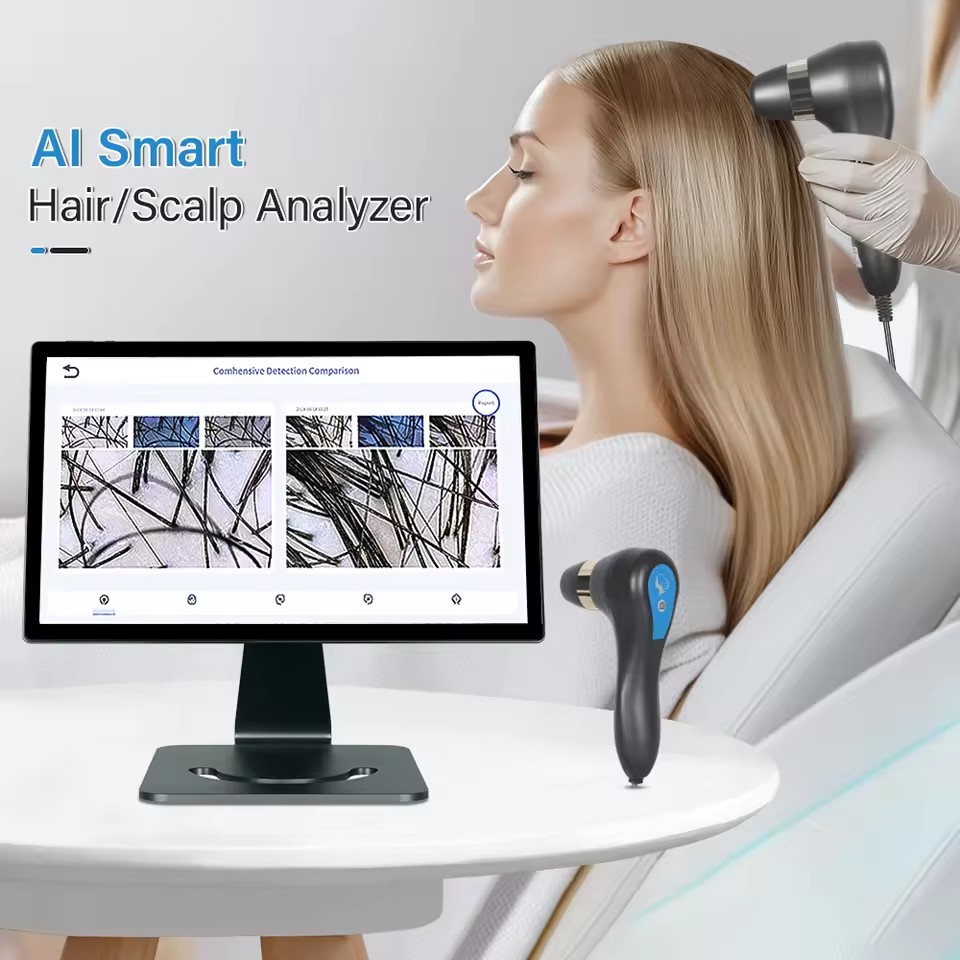 Hair Care High End - Neuerscheinung Effizientes Tragbares Hochwertiges Friseur-Haarpflegegerät KI-Kopfhaut-Analysegerät