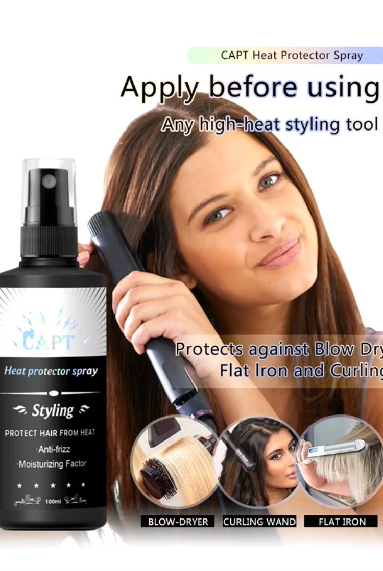 Hair Care Heat Protectant - Haar-Hitzeschutzspray Schutzspray Frizz-Kontrolle & Glanz für