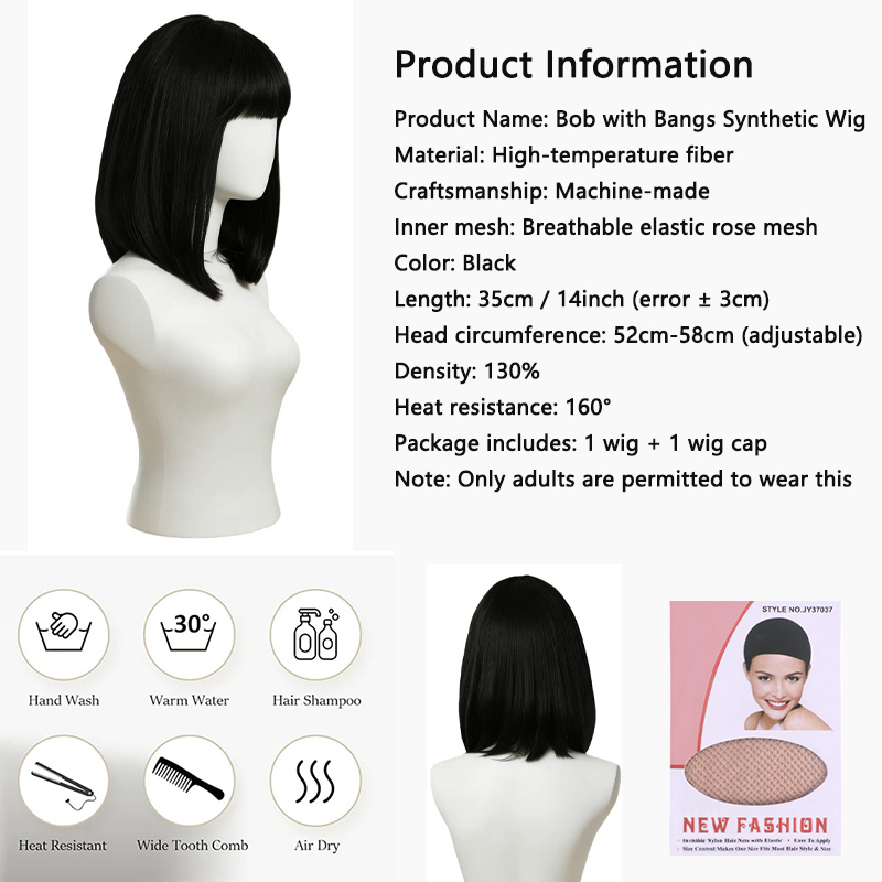 Natürliche schwarze Bob-Perück – Hair Care High End Bewertung und Preis