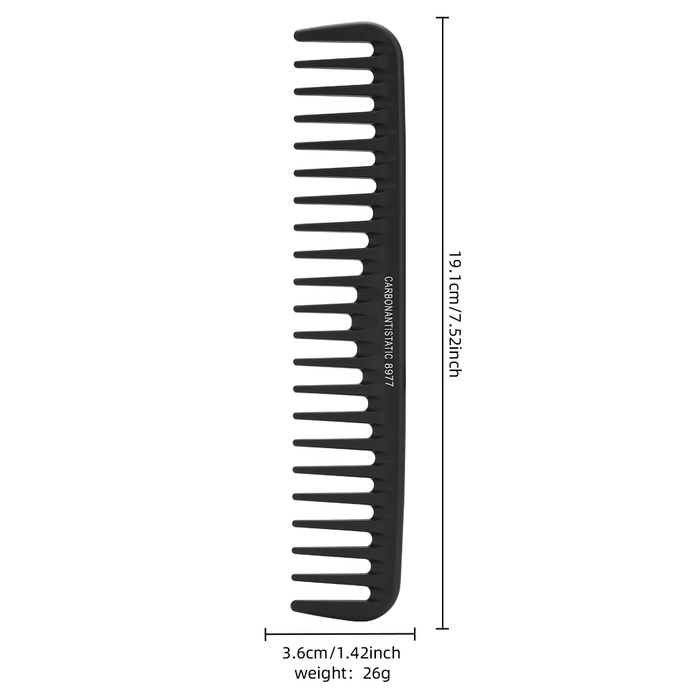 Schwarzer Flattop-Haarschneide – Detangling Wide Comb Bewertung und Preis