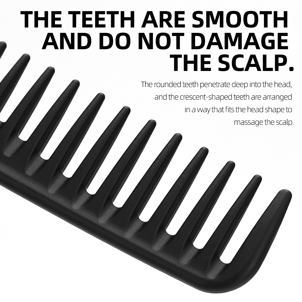 Schwarzer Flattop-Haarschneide – Detangling Wide Comb Bewertung und Preis