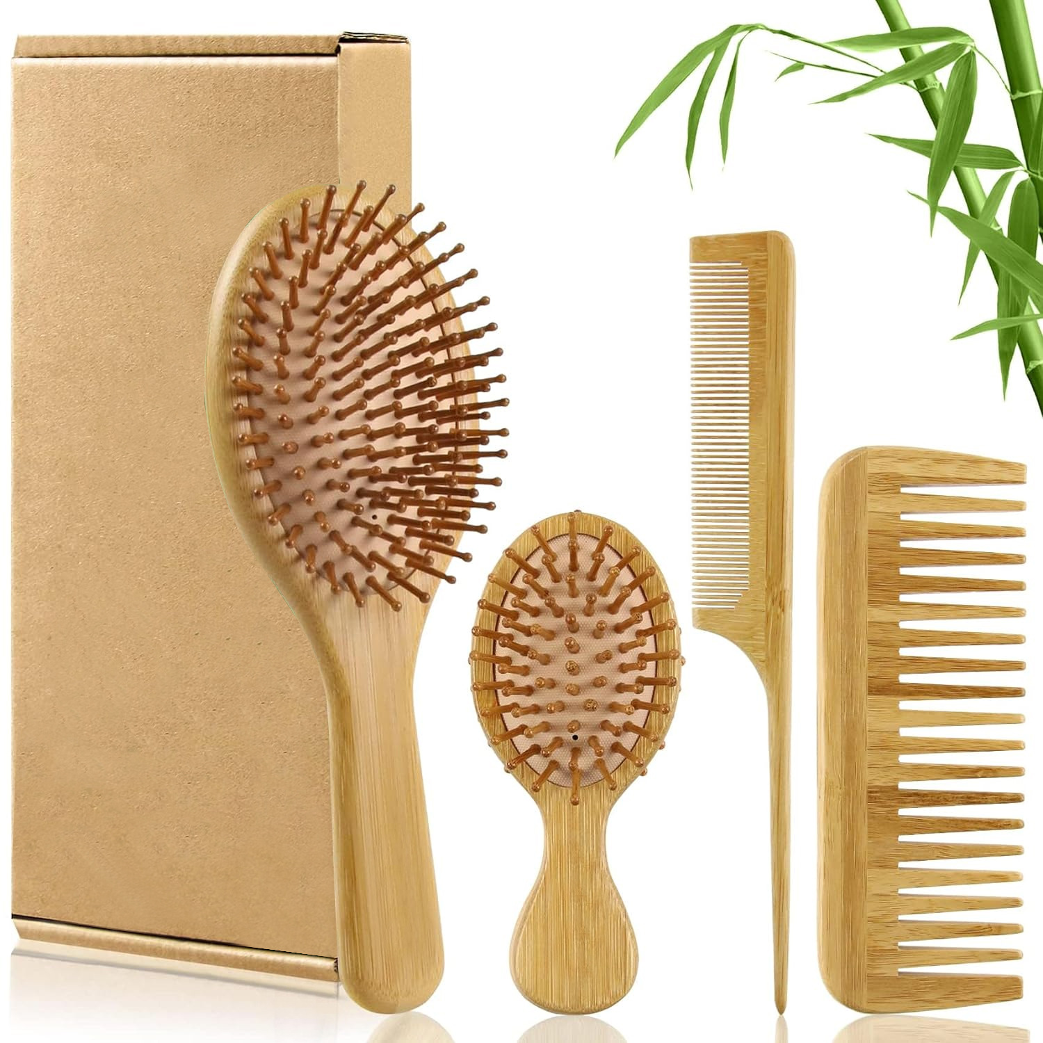 Bambus-Haarbürsten-Set für Dam – Detangling Wide Comb Bewertung und Preis