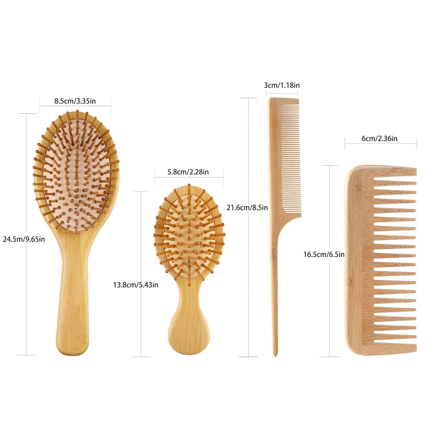 Bambus-Haarbürsten-Set für Dam – Detangling Wide Comb Bewertung und Preis